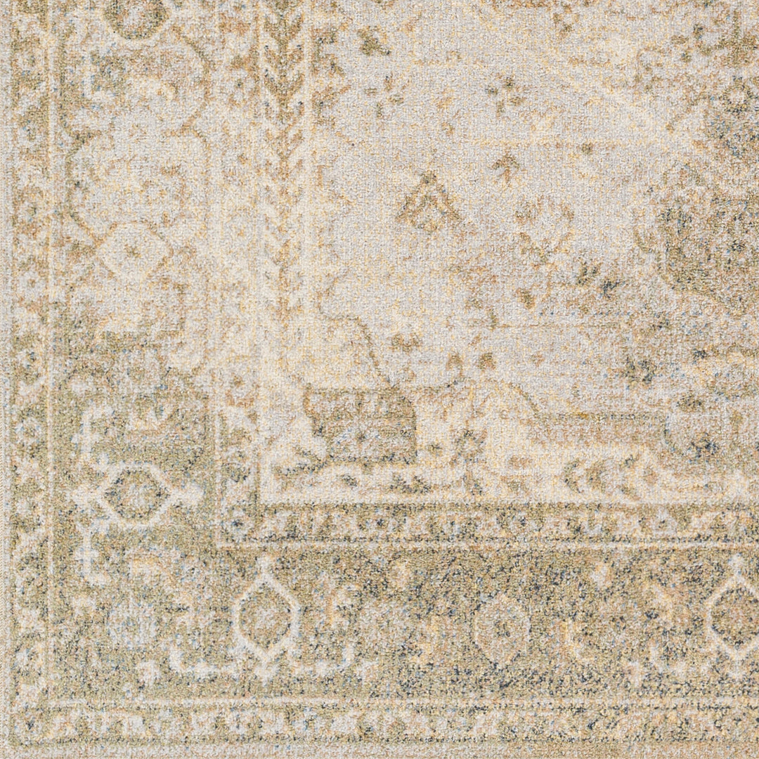 Tapis de Couloir Vintage Lavable en Machine Vert/Brun Oida
