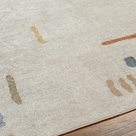 Tapis Scandinave Lavable en Machine Multicolore/Gris Kittila