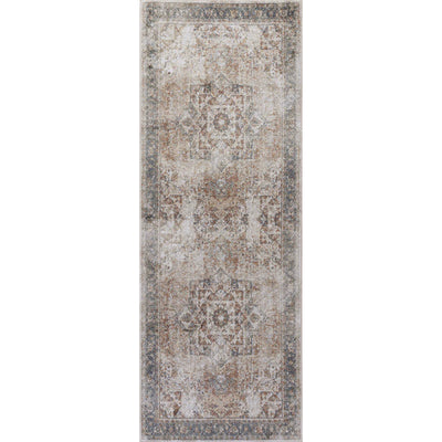 Tapis de Couloir Lavable en Machine Marron/Ivoire Marlenheim