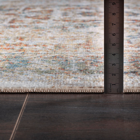 Tapis de Couloir Lavable en Machine Marron/Ivoire Marlenheim