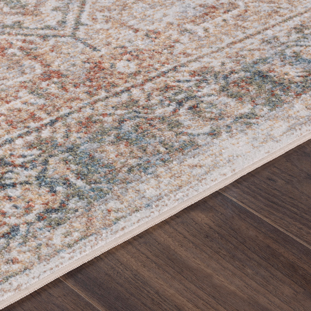 Tapis Vintage Lavable en Machine Marron/Ivoire Marlenheim