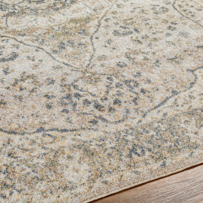 Tapis Vintage Lavable en Machine Yemin Jaune/Ivoire