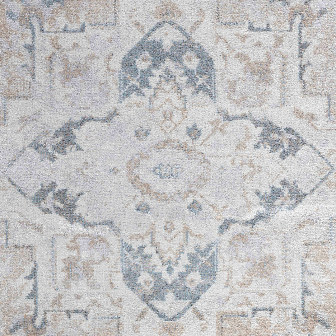 Tapis Vintage Lavable en Machine Ivoire/Marron Columbus