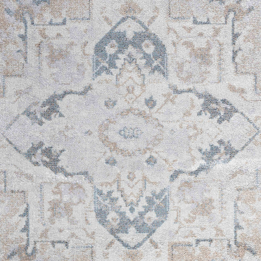 Tapis Vintage Lavable en Machine Ivoire/Marron Columbus