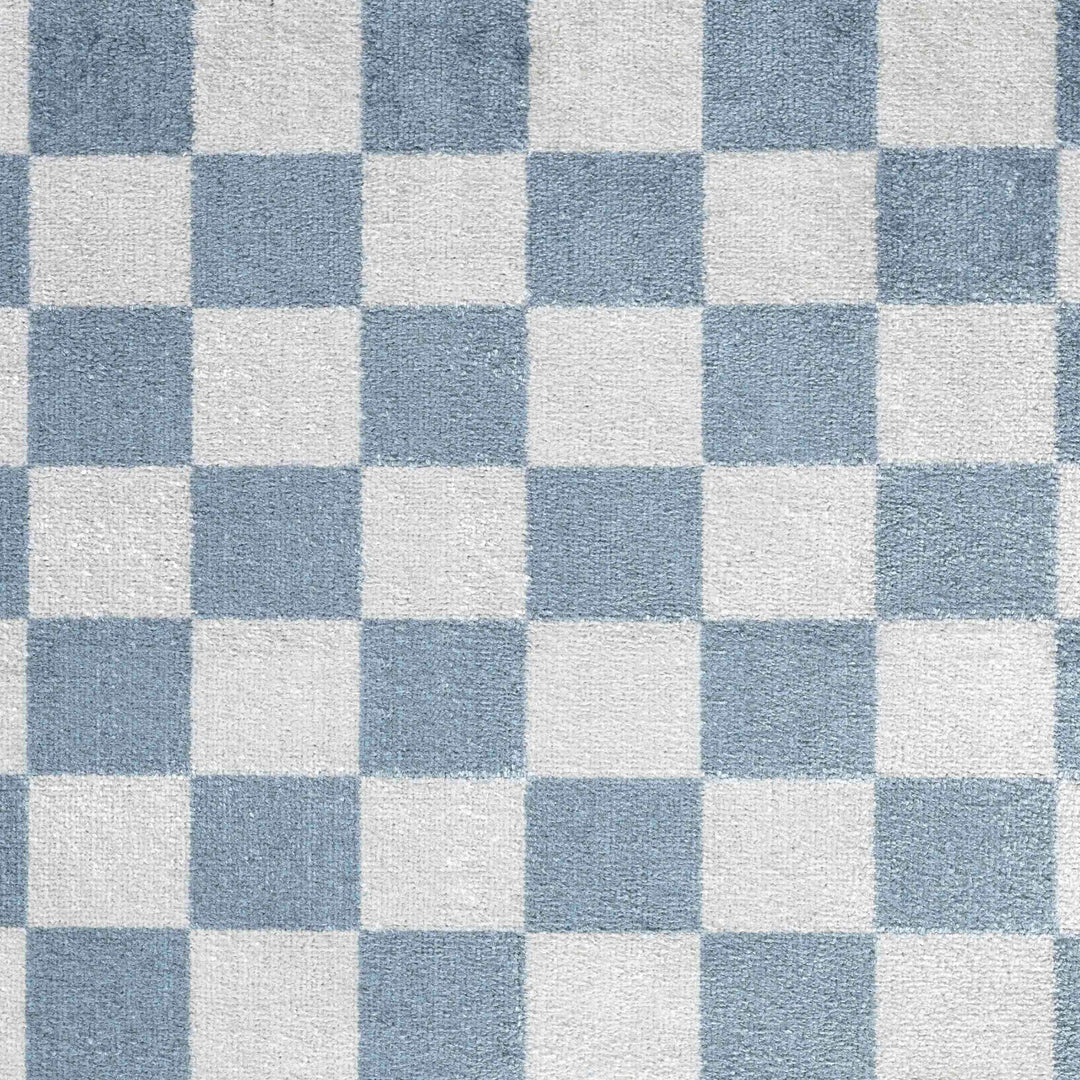 Tapis Scandinave à Carreaux Lavable en Machine Bleu Cleveland