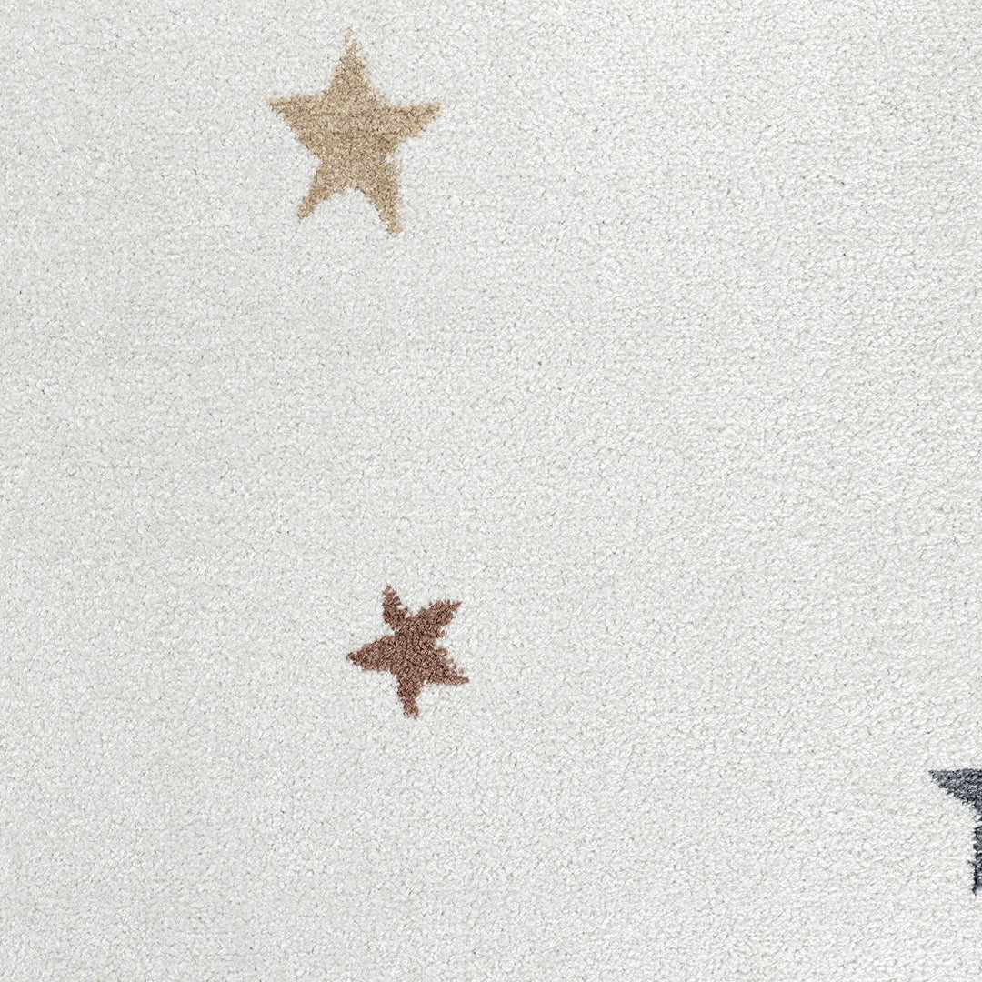 Tapis Enfant Lavable en Machine Étoiles Multicolore/Beige Findlay