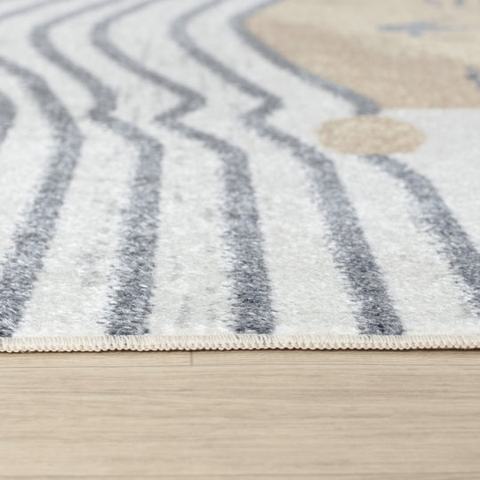 Tapis Enfant Lavable en Machine Chat Brun/Beige Toronto