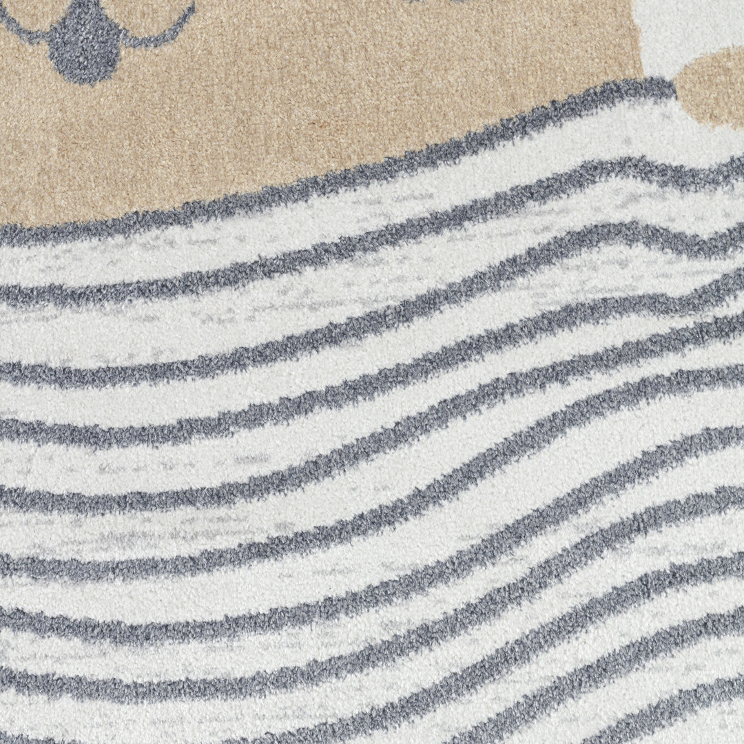 Tapis Enfant Lavable en Machine Chat Brun/Beige Toronto