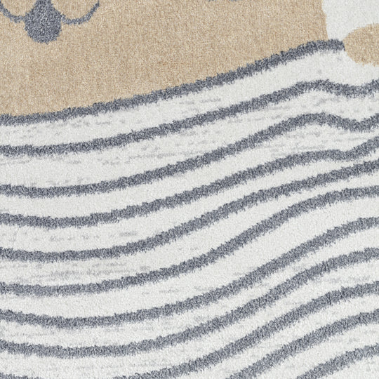 Tapis Enfant Lavable en Machine Chat Brun/Beige Toronto