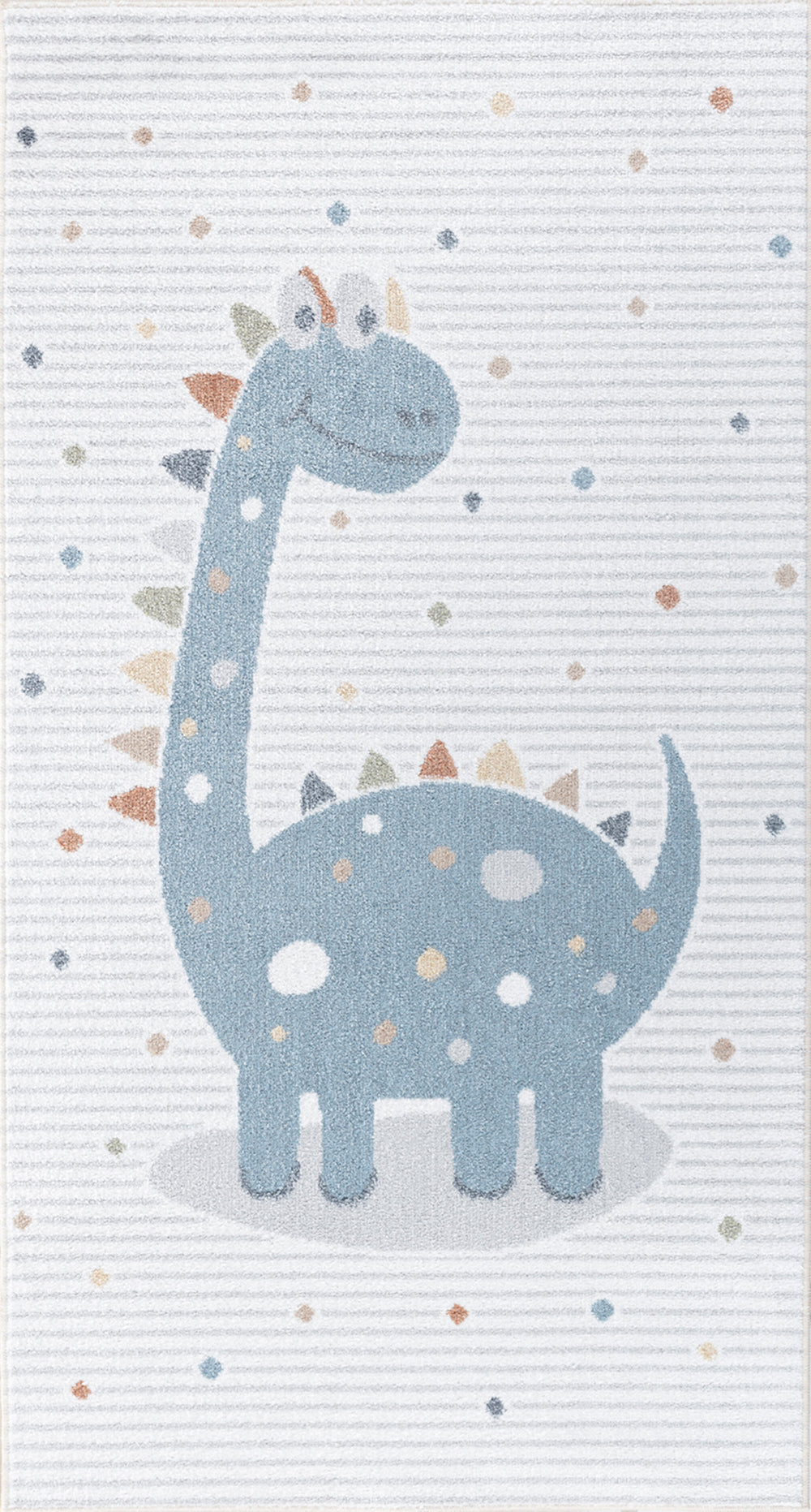 Tapis Enfant Lavable en Machine Dinosaure Beige/Gris Seoul