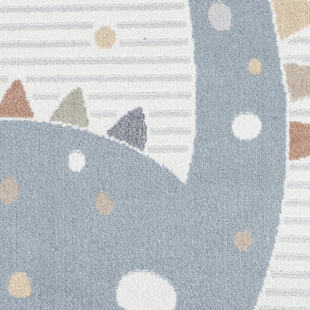 Tapis Enfant Lavable en Machine Dinosaure Beige/Gris Seoul