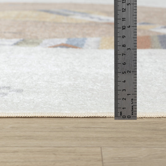 Tapis Enfant Lavable en Machine Ours Indien Beige/Brun Salzburg
