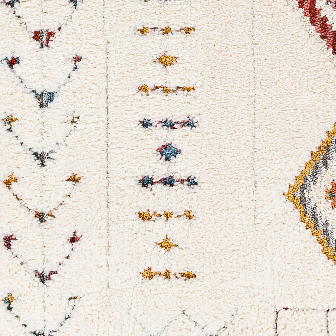 Tapis Shaggy Bohème Multicolore/Blanc Maracaibo