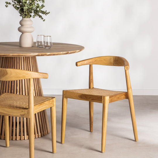 Lot de 2 chaises en teck et cannage Drawer- modèle BUNGA