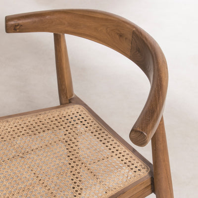 Lot de 2 chaises en teck et cannage Drawer- modèle BUNGA - léger défaut