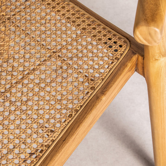 Lot de 2 chaises en teck et cannage Drawer- modèle BUNGA
