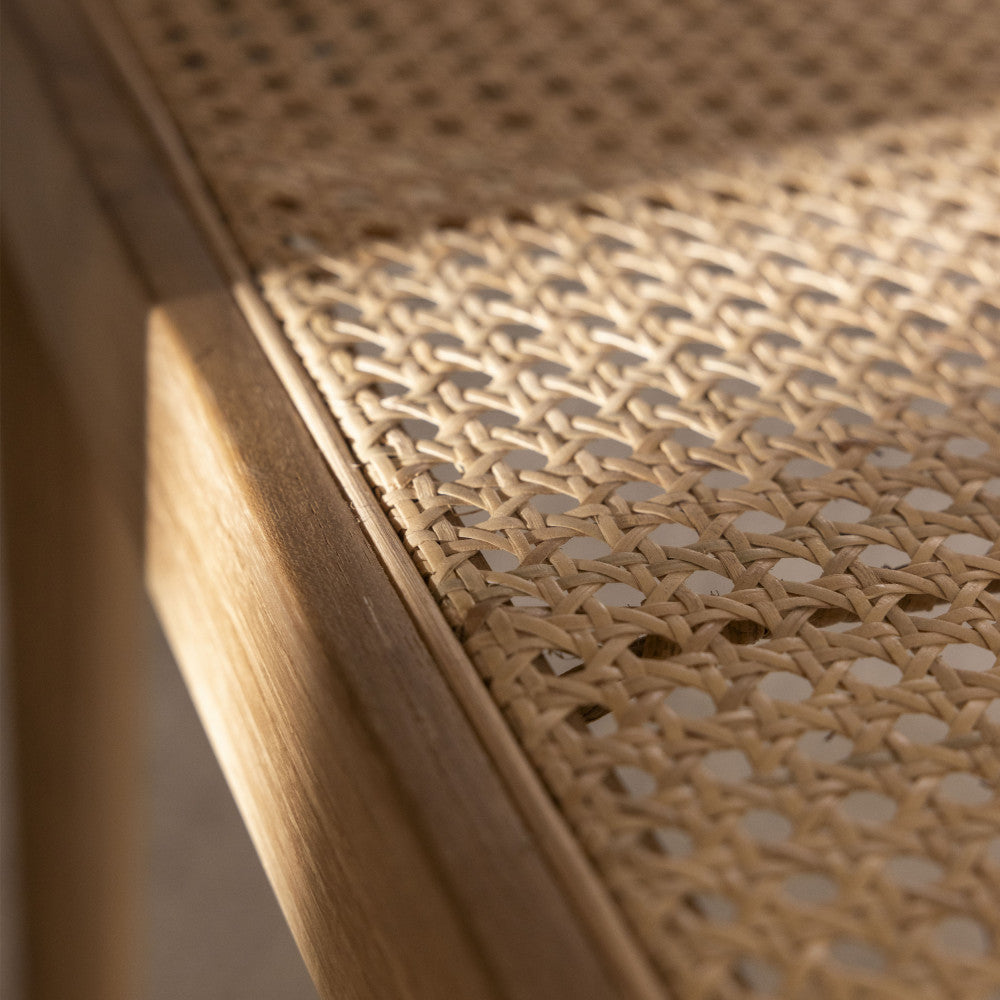 Lot de 2 chaises en teck et cannage Drawer- modèle BUNGA - léger défaut