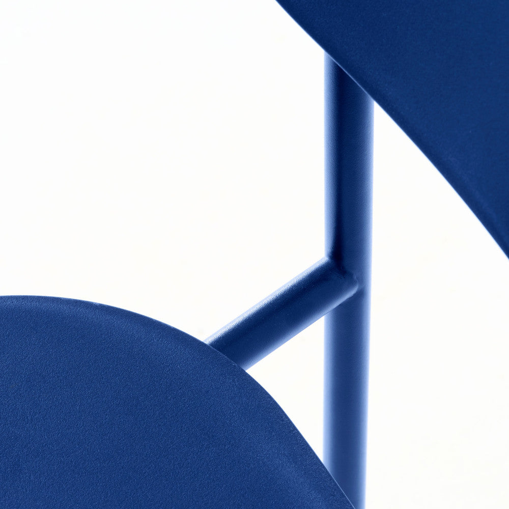 Lot de 4 chaises DRAWER Elin en plastique et métal bleu électrique