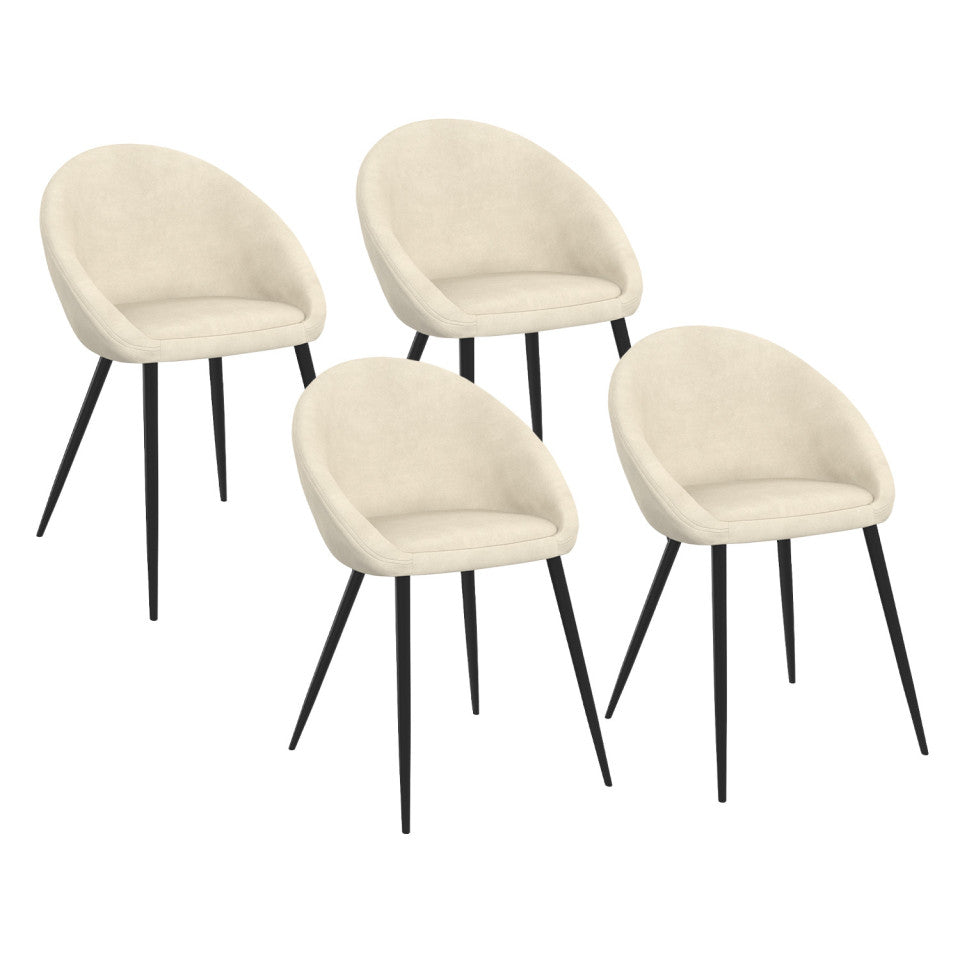 Lot de 4 chaises Dory Beige