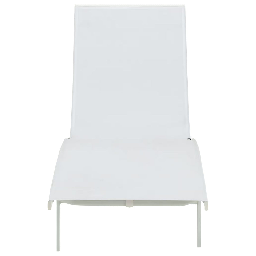 Lot de 2 bains de soleil ALINEA Tapenade en aluminium et textilène blanc