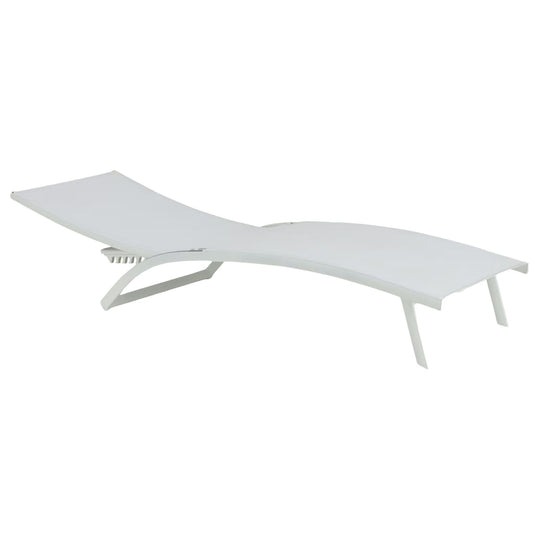 Lot de 2 bains de soleil ALINEA Tapenade en aluminium et textilène blanc