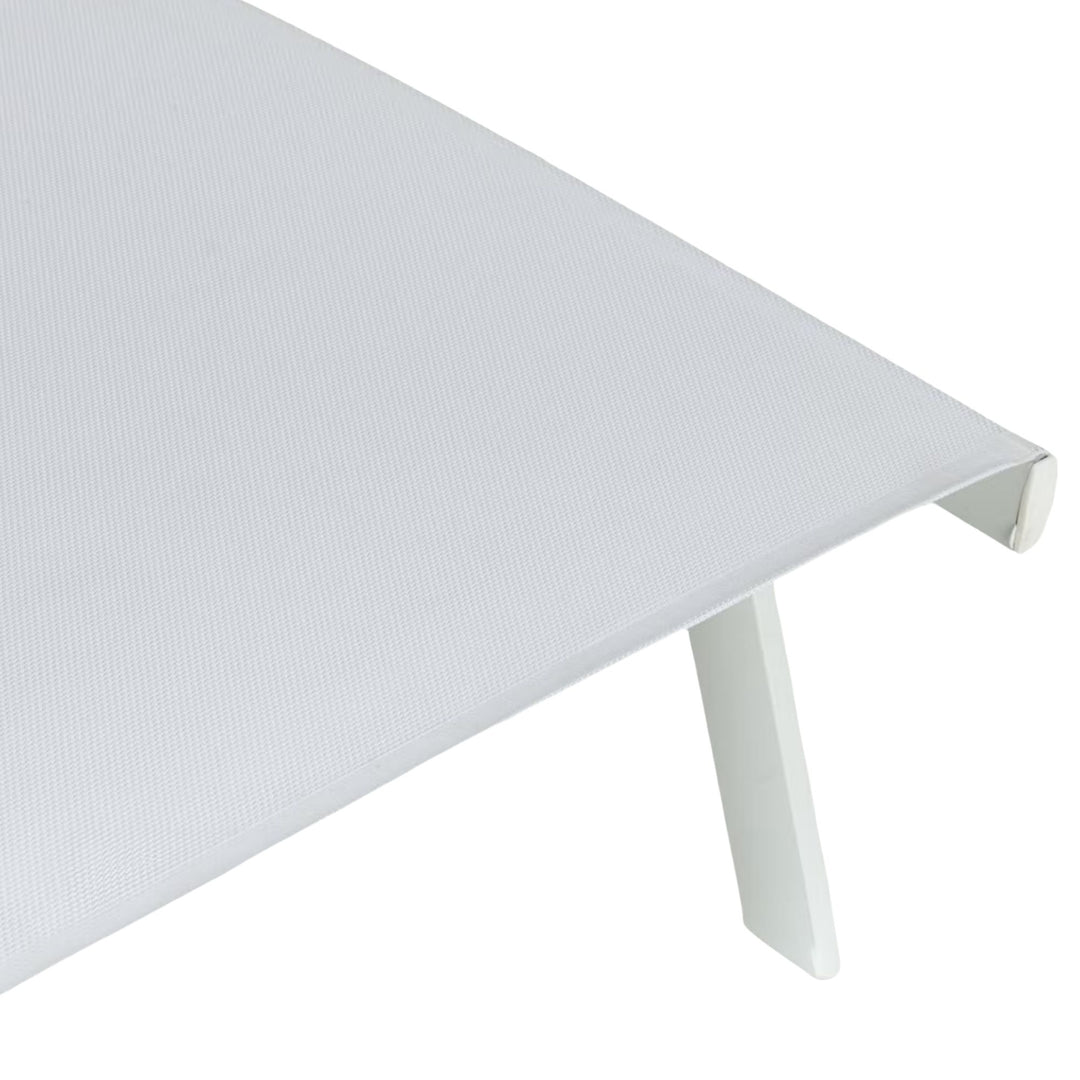 Lot de 2 bains de soleil ALINEA Tapenade en aluminium et textilène blanc