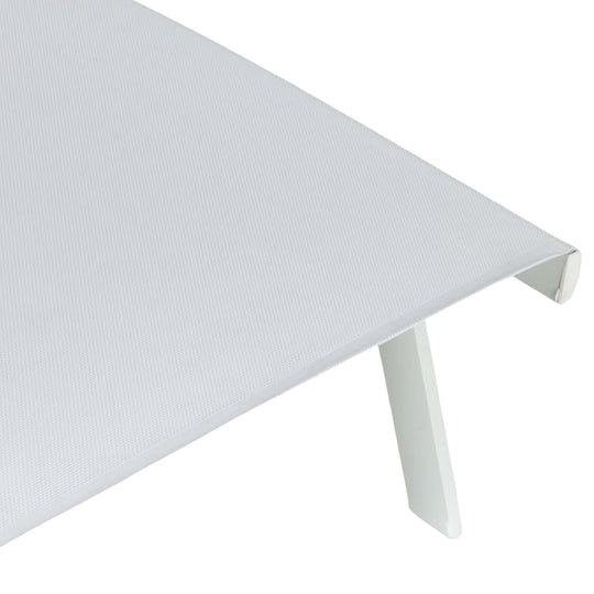 Lot de 2 bains de soleil ALINEA Tapenade en aluminium et textilène blanc