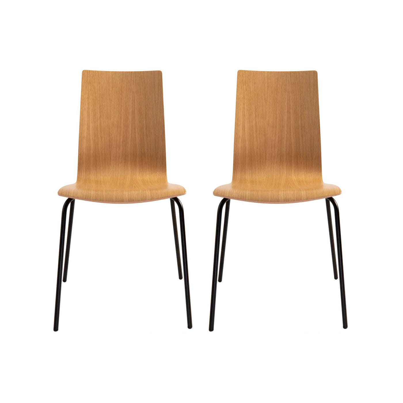 Lot de 2 chaises CAMIF Reda en chêne