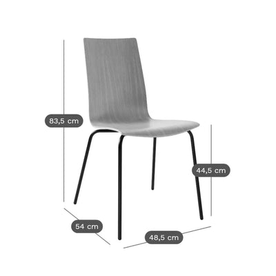 Lot de 2 chaises CAMIF Reda en chêne