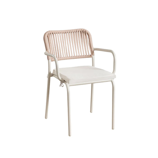 Lot de 2 chaises de jardin SKLUM Arhiza empilables avec accoudoirs en corde tressée
