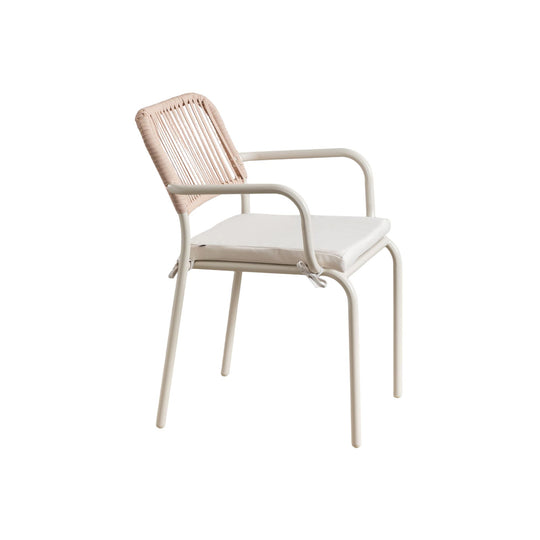 Lot de 2 chaises de jardin SKLUM Arhiza empilables avec accoudoirs en corde tressée