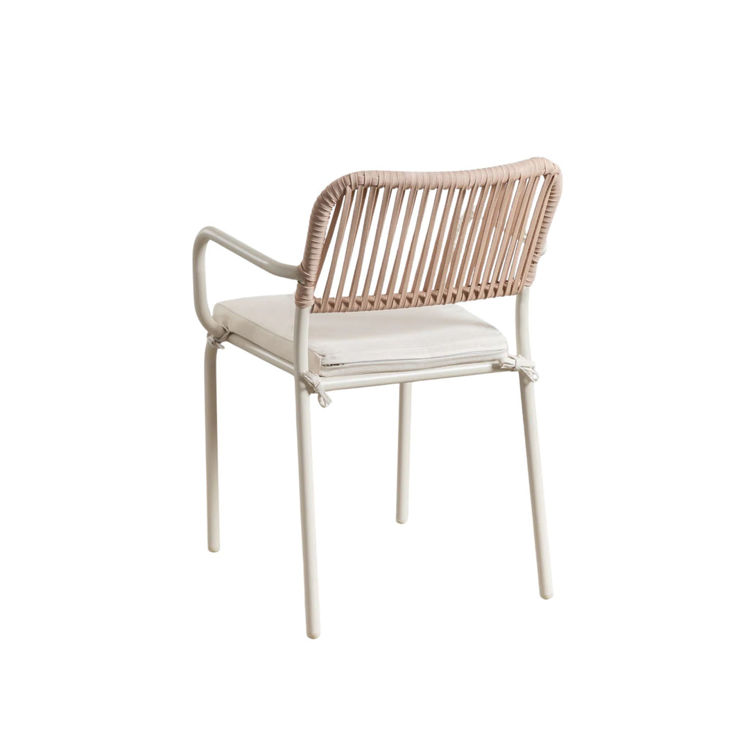 Lot de 2 chaises de jardin SKLUM Arhiza empilables avec accoudoirs en corde tressée