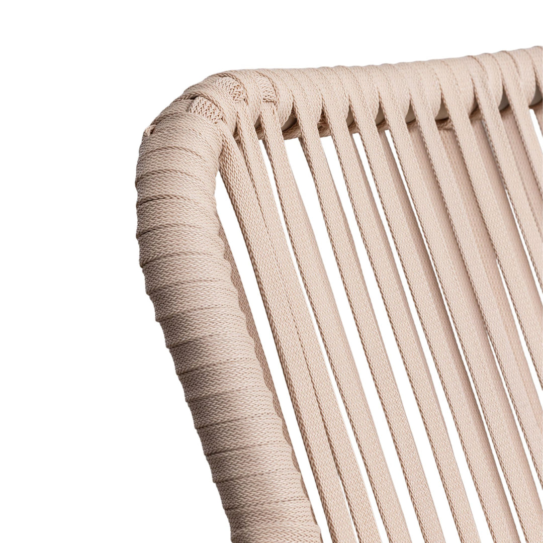 Lot de 2 chaises de jardin SKLUM Arhiza empilables avec accoudoirs en corde tressée