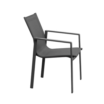 Lot de 2 chaises de jardin SKLUM Eika en aluminium grise graphite