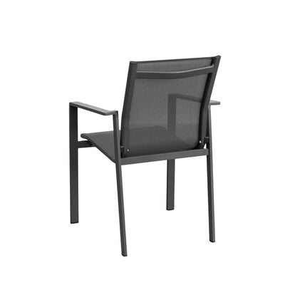 Lot de 2 chaises de jardin SKLUM Eika en aluminium grise graphite