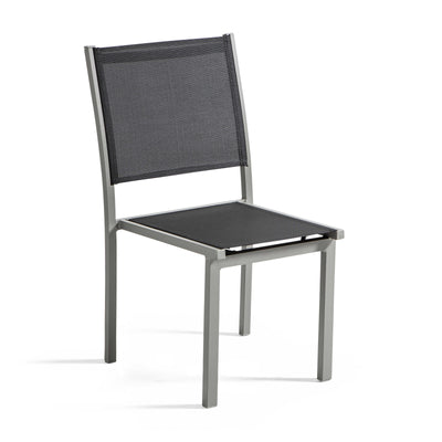 Lot de 4 ou 6 chaises de jardin en aluminium et textilène-modele AJACCIO