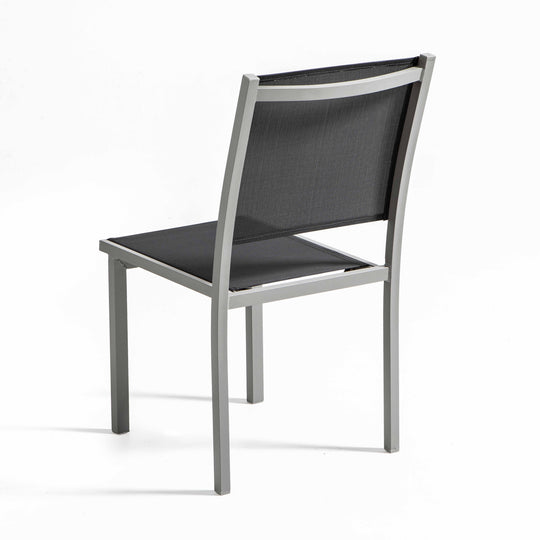Lot de 4 ou 6 chaises de jardin en aluminium et textilène-modele AJACCIO