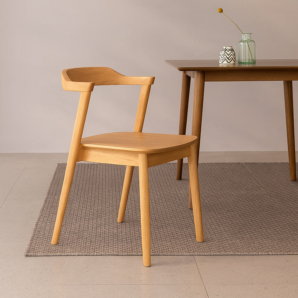 Lot de 2 chaises en bois massif Venus