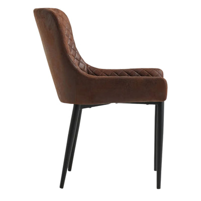 Lot de 2 chaises JYSK Pebringe brun vieilli noir