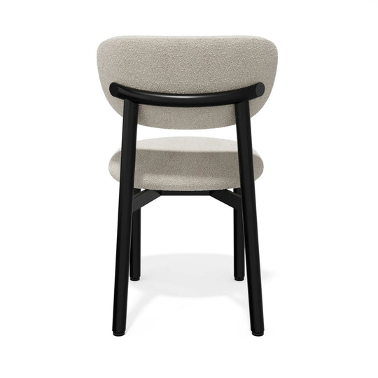 Lot de 2 chaises SIA HOME Lumi tissu bouclette pieds noirs