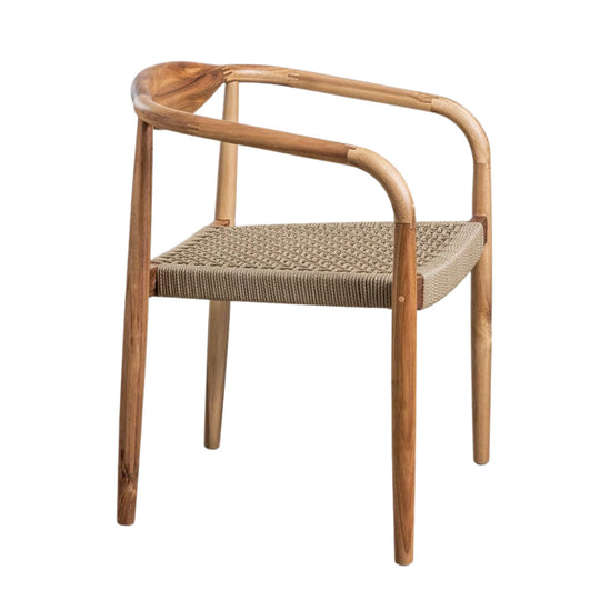 Lot de 2 chaises SKLUM Mallory en bois d'acacia et tissu bouclé