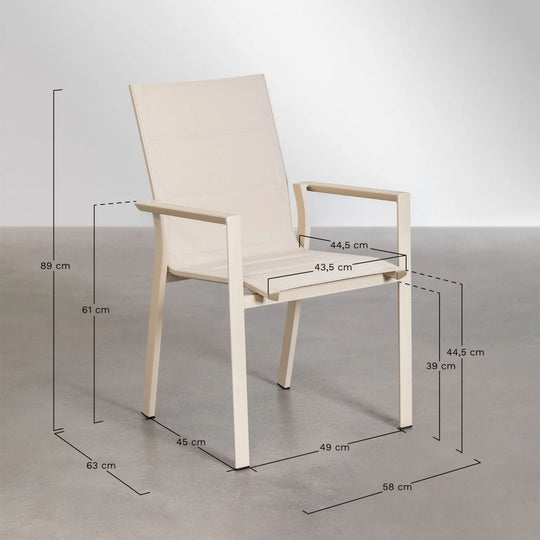 Lot de 2 chaises SKLUM Karena de jardin empilables avec accoudoirs en aluminium Gris graphite