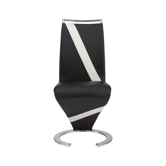 Lot de 2 chaises VENTE UNIQUE Twizy en Simili noir & blanc