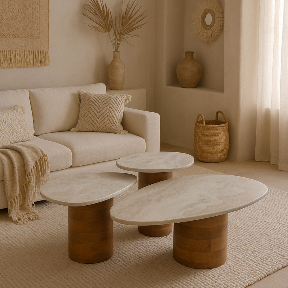 Lot de 3 tables gigognes DRAWER - SUKI