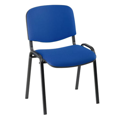 Lot de 4 chaises de conférences éco bleues avec pieds noirs