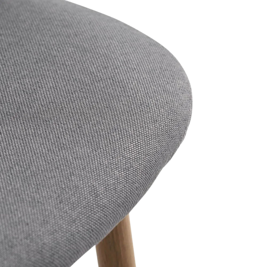Lot de 4 chaises JYSK Jonstrup tissu gris/coloris chêne naturel