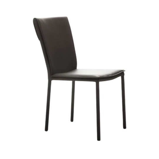 Lot de 4 Chaises LES TENDANCES Jazon en similicuir noir
