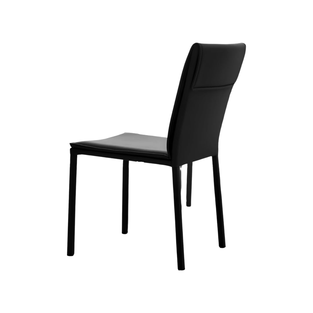 Lot de 4 Chaises LES TENDANCES Jazon en similicuir noir