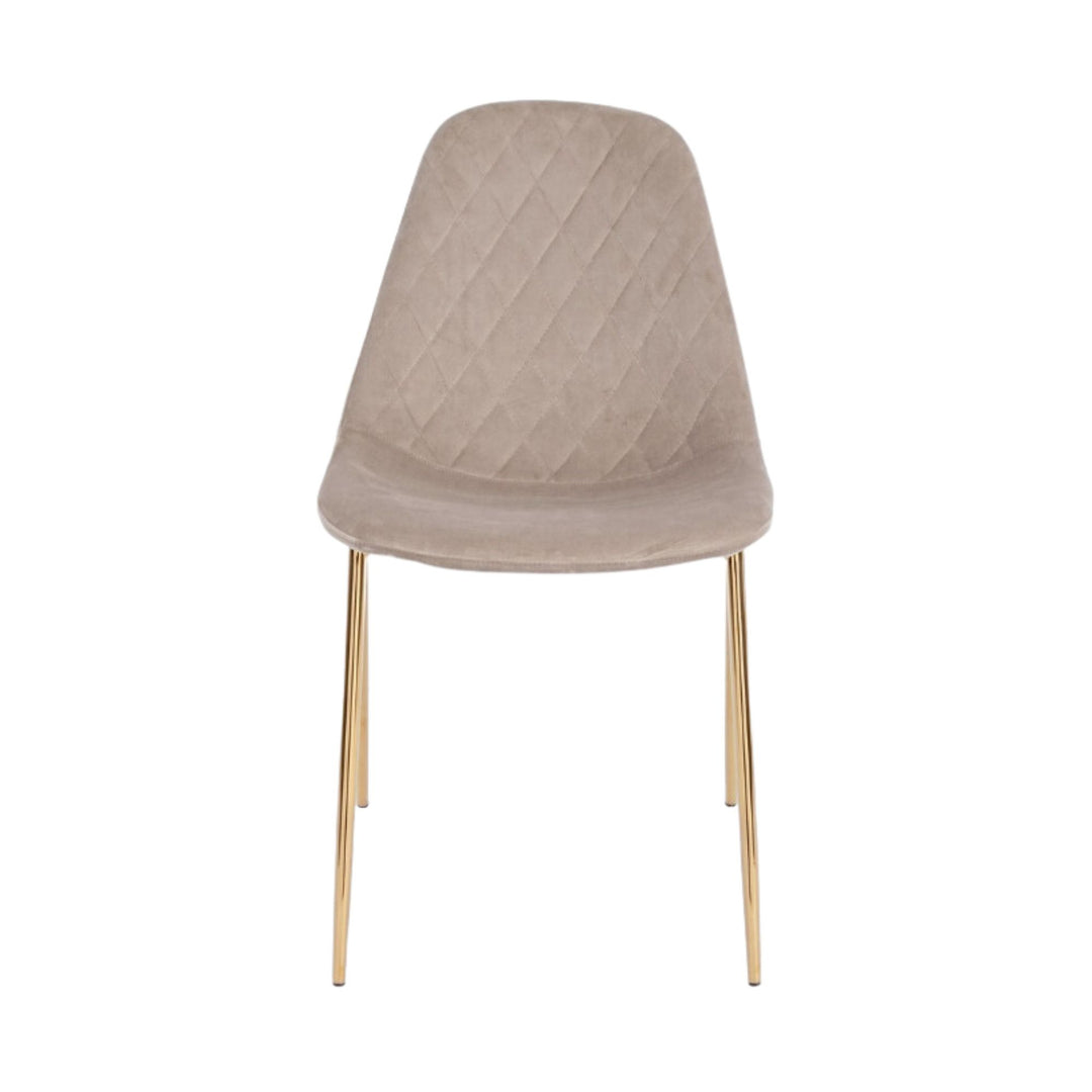 Lot de 4 Chaises Bizzotto Terry beige et doré