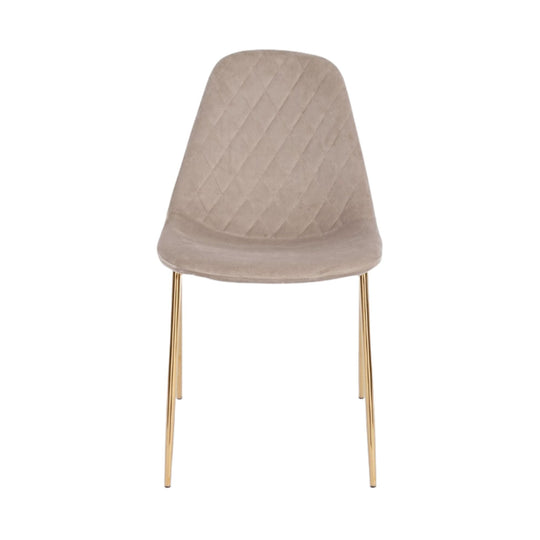 Lot de 4 Chaises Bizzotto Terry beige et doré